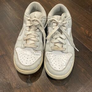 Gray and White Nike Dunks. Size 7